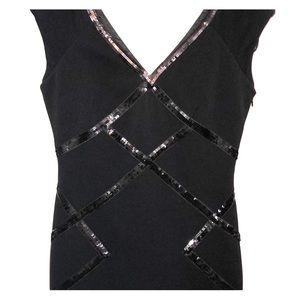 Beautiful Black Dress with flattering sequence